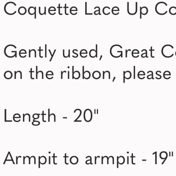 Coquette Lace-Up Corset Top Large Black White Lace Lingerie Bustier Costume - Picture 6 of 6